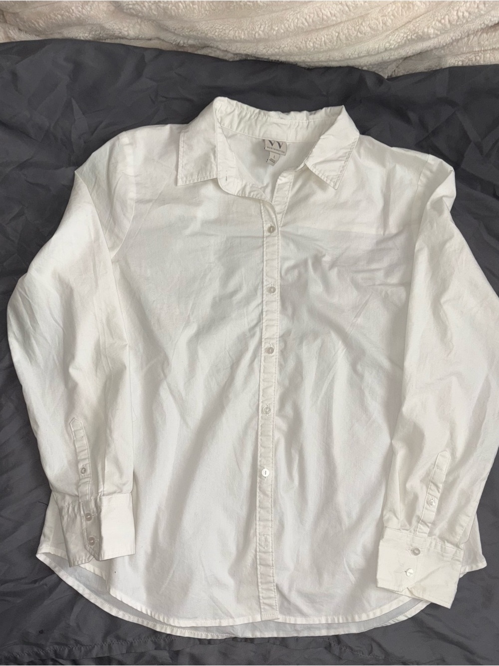 Worthington Classic White Button-Down Shirt – Size L